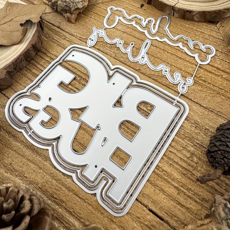 LZBRDY Sending Big Hugs Wishes Words Embossing Metal Cutting Dies for Card Making and Scrapbooking, Arts Crafts Birthday Thanksgiving Christmas Die Cuts Stencil - Image 5